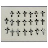 Hematite Crucifix Rosary Charms