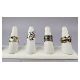 Sterling Silver Wide Cigar Style Design Bands