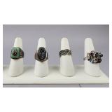 Designer Signed Sterling Silver Ladies Rings