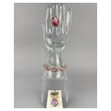 Sterling Silver Pink Rainbow Moonstone Jewelry