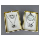 Silver Hershey Kisses Necklaces, Heart, Opal Charm