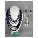 Silver Amethyst, Tanzanite, Charoite, Purple Jade