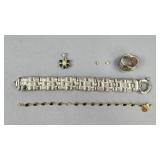 Sterling Silver Scrap Bracelets, Ring, Pendant