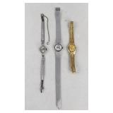 Two Germinal Volitaire and 1 Seiko Ladies Watches