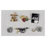 Santa Anita Park Pin, Horse Brooches, Carousel