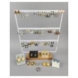 40 Pairs of Costume Earrings, 1 Single Earring