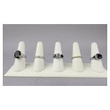 5 Judith Ripka Gemstone CZ Fashion Rings Bands