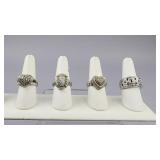 Silver Judith Ripka Designer CZ Rings