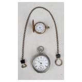 2 Elgin Pocket Watches Repair or Parts