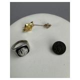 14K Lansing High School Pin and LHS Silver Ring
