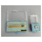 14K Gold Martin Marietta Emblem Tie Clip and Pin