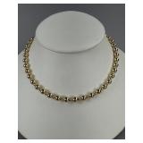 14K Yellow Gold 7MM Ball Bead Necklace