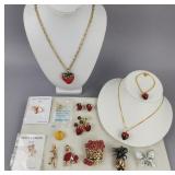 Gold Silver Figural Fruit Animal Floral Jewelry