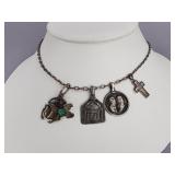 Silver Global Religious & Talismanic Charms, Chain