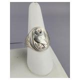 Sterling Denmark Georg Jensen Signed Eagle Ring