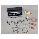 Gold Silver Tone Enamel Heart Birthstone Jewelry