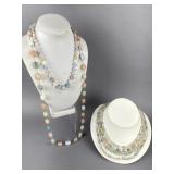 Sterling Silver Multi Beryl Bead Necklaces