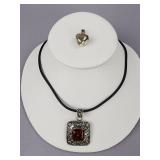 BA 925 18K Baltic Amber, Puffed Heart Pendants