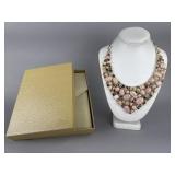 Silver Ethiopian & Pink Opal, Tourmaline Necklace
