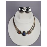 Signed Q.T. Necklace, F.Peters & TWEET Earrings