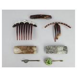 France Made Barrettes, Art Star Hair Comb