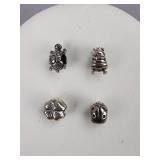 4 Sterling Silver Pandora Charms - Some Retired