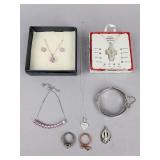 Pink Rhinestone Jewelry Set, Family Necklace, More