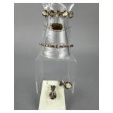 Silver Smoky Quartz Zultanite Bracelets, Ring...
