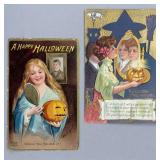 2 Antique Halloween Postcards Ellen Clapsaddle