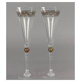 Godiva Millennium 2000 Champagne Flutes