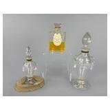 Christian Dior Glass Perfume Bottles Set of 3