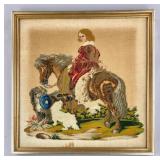19th C. Needlepoint & Petit Point Prince Albert
