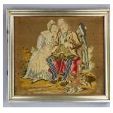 19th C. Needlepoint & Petit Point The Happy Couple