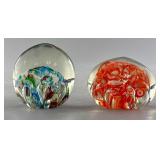 2 Japanese Art Glass Paperweights