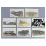 8 Real Photo Postcards Railroad Disaster 1900-1920