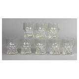 8 Georgian Honeycomb Lead Crystal Tumblers