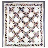 1940s "Triple Irish Chain" Scrap Utility Quilt