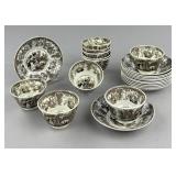 Set of Early 19th Century Handless Cups & Saucers