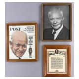 Group of 3 Framed Eisenhower Memorabilia Prints