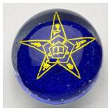 Gentile Glass (WV) Art Glass Masonic Paperweight