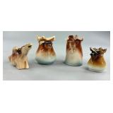 4 Figural Moose Creamer Pitchers