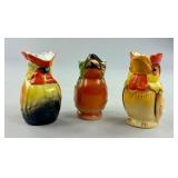 3 Figural Rooster Creamer Pitchers Japan & Germany