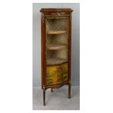 French Louis XV Vernis Martin Style Corner Vitrine