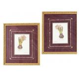 Framed Pair of Janet W. Brown Botanical Prints
