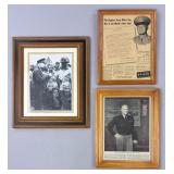 Group of 3 Framed Dwight Eisenhower Memorabilia