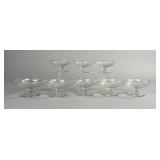 Pressed Glass Dessert Bowls, Leaf & Berry Pattern