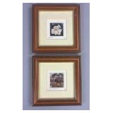 Pair of Framed "America in Miniature" 1997 Prints