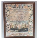 Framed Poster Print of an 1826 American Sampler