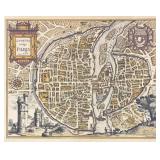 Daniel Derveaux (FR, 1914-2010) Map of Paris