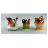 3 Porcelain Figural Moose Creamer Pitchers
